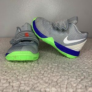 NIKE Kyrie Irvings Grey Blue and Lime, Toddler Size 4